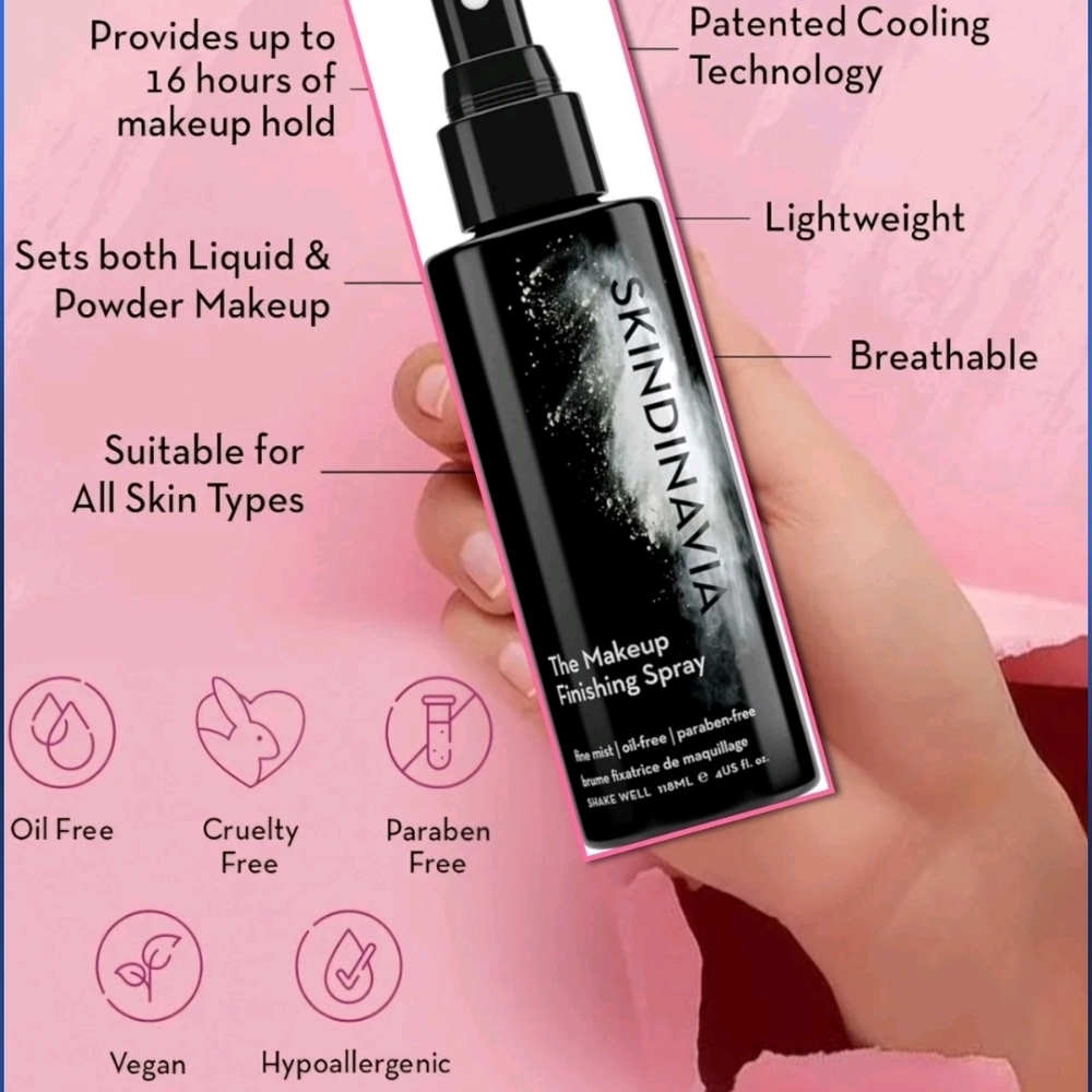 Black Makeup Finishing Spray Oil Free 4 Oz. - Picture 4 of 6
